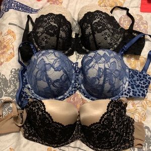 3 lightly worn Victoria’s Secret bras sized 36D